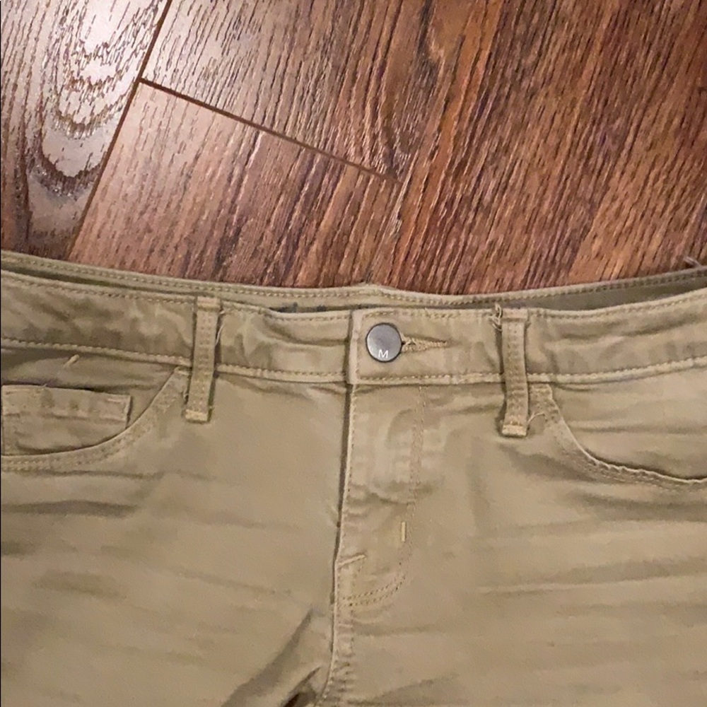 Mid rise khaki skinny pants